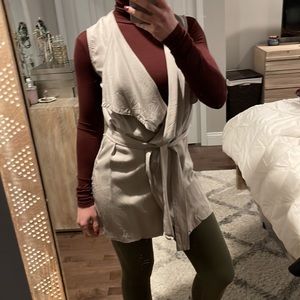 Cardigan wrap vest